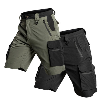3-2-1Pcs Outdoor Training Work Shorts Men Multi-Pocket Tactical Cargo Pants Summer Thin Waterproof Quick Dry Climbing Shorts
