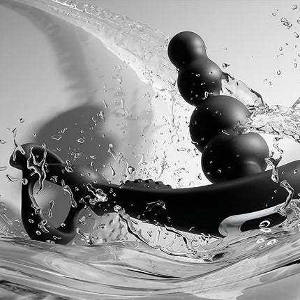 Anal Vibrator 360 Rotate Anal Beads Male Prostate Massager with Cock Ring Wireless Control Vibrating Butt Plug Sex Toys for Men