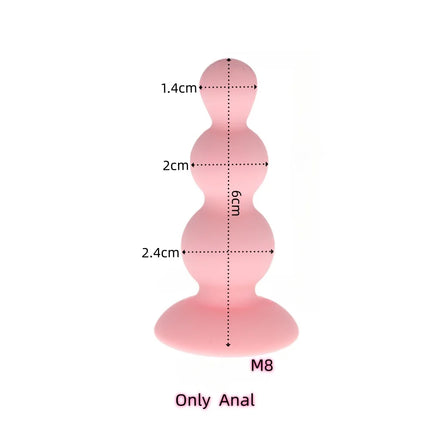 Small Silicone Butt Plug Dildo Vaginal Plug with Detachable Fake Soft Fox Rabbit Tail for Couple Anal Bead Dilator Sex Toys