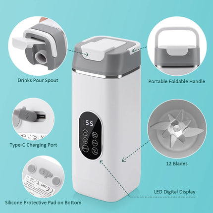 Multifunctional Portable Juicer Cup With Digital Display USB Fruit Mixers Juicers Electric Juicer Blender Fruit Juicer Cup
