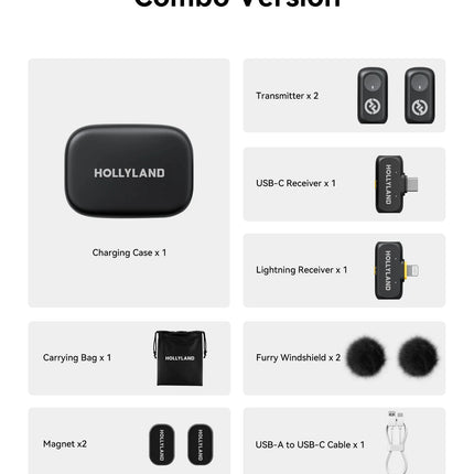Hollyland LARK A1 Wireless Lavalier Microphone for iPhone Android Noise Cancellation Micphone for Tiktok Youtube Vlogging