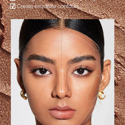 Truth'Key Mousse Bronzer,Matte Cement Brown Nose Shadow Facial Contouring Monochrome Natural Color Rendering 3D Makeup