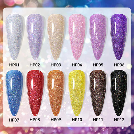 LILYCUTE 7ml Nail Polish Sliver Glitter Colorful Shining Effect Nail Art Varnish DIY No Need Of Lamp To Cure