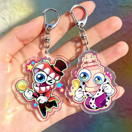 Cute Cartoon Chibi Keychain Accessories Bag Anime Keyrings Jewelry Manga Fans Gifts