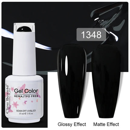 Clou Beaute 15ml Nail Gel Polish Vernis Semi Permanent UV LED Lamp Lakiery Hybrydowe Hema Free Red Nail Art Gel Lacquer Gel