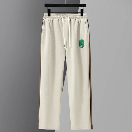 Big Size 10XL Tracksuit Pants Men Straight Fit Wide Leg Track Suit Trouser Male Spring Autumn Baggy Plus Large Elastic Loose 2pc