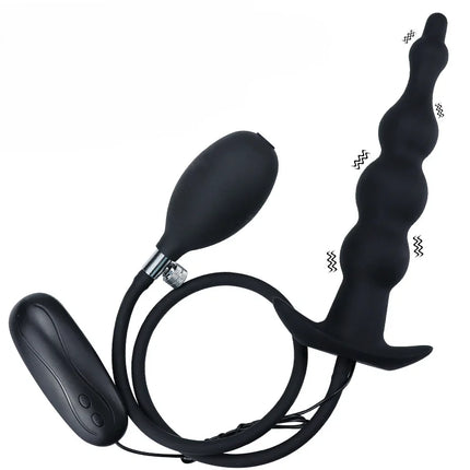 Vibrating Inflatable Anal Plug Anal Expansion 12 Frequency Vibration Prostate Massager Anal Plug Adult Sex Toys