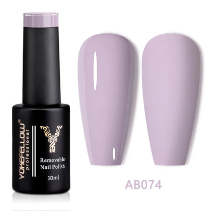 YOKEFELLOW 10ml Jelly Nude Gel Nail Polish High Quality Translucent Pink Nail Gel Varnish Soak Off UV Gel Polish Long Lasting