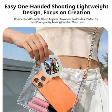 Mini Wireless Phone Selfie Monitor Screen Portable Back Camera Monitor With Magnetic For Selfie Vlog Live Video Recording