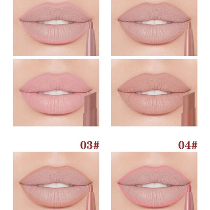 Double-Ended Lip Liner Velvet Matte Lipstick Lip Gloss Easy to Color Non-Fading Non-Stick Cup Lip Liner