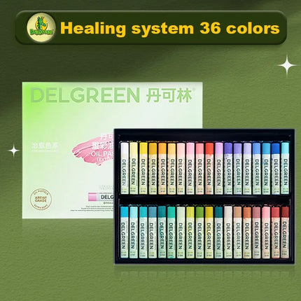 DELGREEN Artist Soft Oil Pastel Set Professional Painting Drawing Graffiti Art Crayons Washable Non Toxic 24/36/48/72 Colors