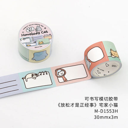 30mm X 3m Cute Cartoon Washi Tape DIY Journaling Decorative Masking Tape for Planners Stationery Scrapbooking Office Supplies