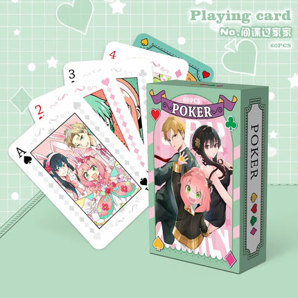 Anime Jujutsu Kaisen Haikyuu Cosplay Board Game Cards Genshin Impact Hardcover Poker Toy Gift
