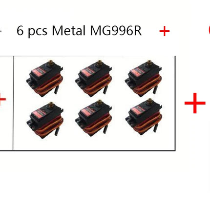 360 Degrees 6 DOF Robot Metal Alloy Mechanical Arm Claw Kit MG996R for Arduino Robotics Kit Educational Ps2 Programmable Toys