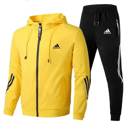 Men Tracksuits Sets Long Sleeve Hoodie+Jogging Trousers 2 Piece Fitness Running Suits Sportswear Casual Clothing