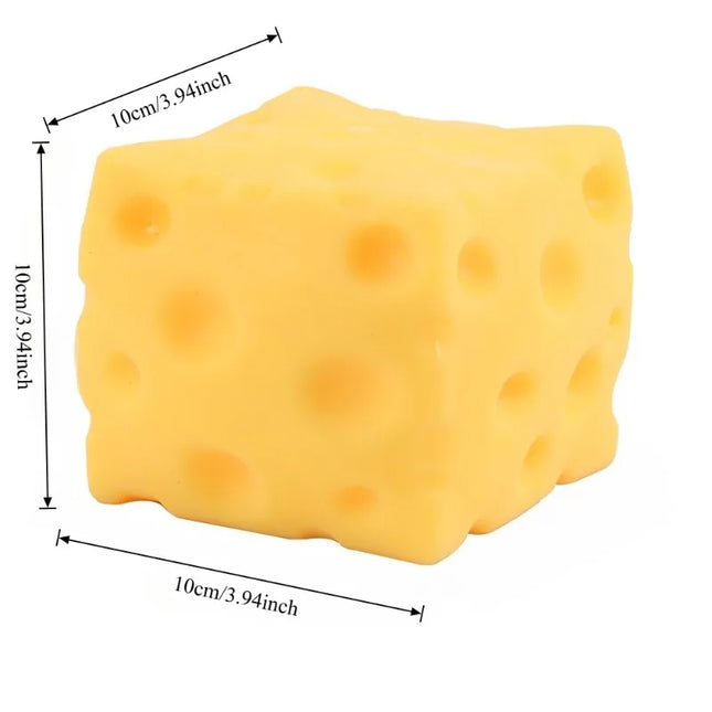 Giant Cube Cheese Squeeze Toy Simulation Extra Large Size Cheese Fidget Toy Slow Rebound Shapeable Venting Ball for Adult Gifts