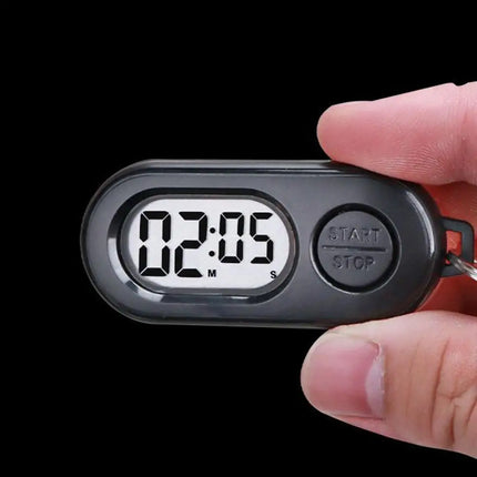 Electronic Clock Keychain stop watch ports Small Stop Timer Keychain LCD Screen Digital Clock Lightweight Countdown Accessories