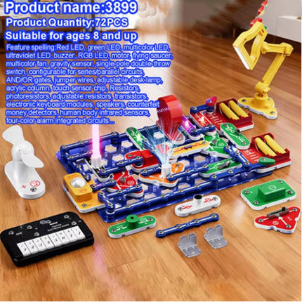 STEM Education Building Blocks Electronic Science Physics Technology Experiment New Toy Set Gift for Children Birthday