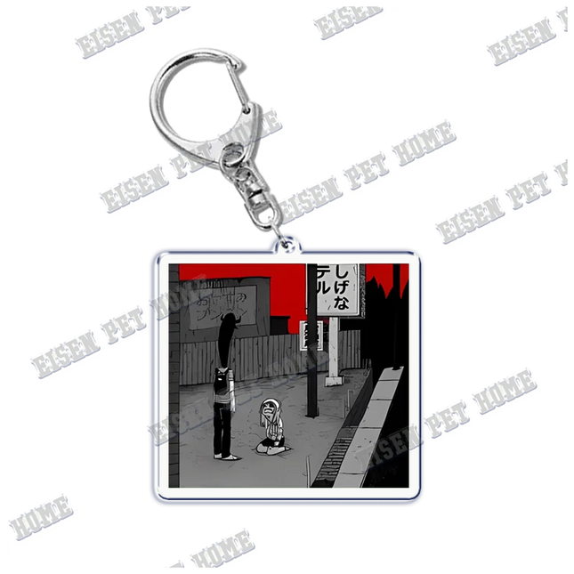 Goodnight Punpun Oyasumi Punpun Key Chain Keychains Ring for Accessories Bag Graffiti Pendant Keyring Jewelry Fans Gifts