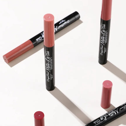 12 Colors Lipstick Pencil Matte Velvet Waterproof Long-lasting Non-stick Cup Lip Stick Sexy Rose Red Automatic Lip Liner Makeup