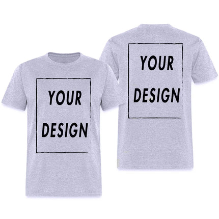 100% Cotton Custom T Shirt Make Your Design Logo Text EU Size for Men and Women Front Back Both Side Personalized Tshirt