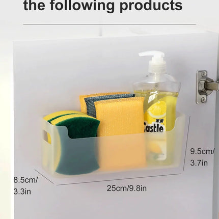WORTHBUY Multifunctional Cabinet Plastic Storage Rack Punch-Free Wall-mounted Storage Organizer For Kitchen Storage Shelf
