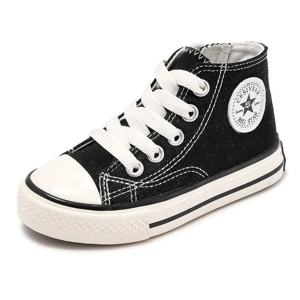 Children's Mid-Top Canvas Shoes Soft Sole Comfortable Casual Children's Shoes Boys and Girls Non-slip Breathable Board Shoes