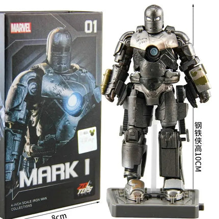 10-12CM Marvel Anime Figure Spiderman Hulk Iron Man Venom  Captain America Thanos Movable Joints PVC Dolls Toy Gift For Children
