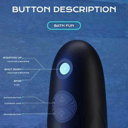 3 in 1 Water Spa Massager Penis Enlarger Male Masturbator Vacuum Pump with 3 Suction Intensities Endurance Trainer Penis for Men
