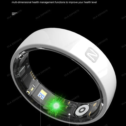 Smart Ring NFC Ring Health Fitness Tracker Ceramic Health Ring 2025 Sleep Tracking Heart Rate Blood Pressure with Charging Case
