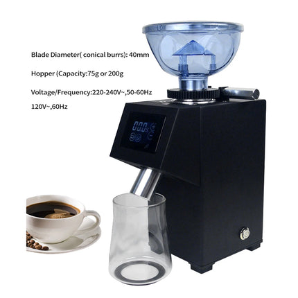 Electric Touch Screen Conical Burr Coffee Grinder Machine Professional Household Coffee Grinder Portable