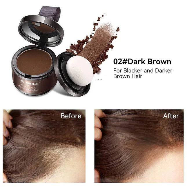 MLSMILE 2025 New 3 Color Hairline Shading Powder 2-in-1, With Mirror Puff, Covers White Hair Fluffy Hair
