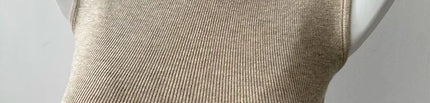 Korean Sle Knitted Vest Women's Base Layer Tank Top Svel f High Collar Spring Autumn Winter Inner And Outer Wear