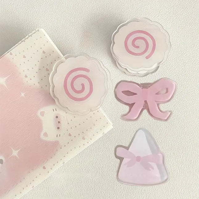 1/3pcs Cute Fish Cake Acrylic PP Clip Snack Sealing Clips Notebook Memo Clips File Clips Photo Wall Decor Gift Decoration Clip