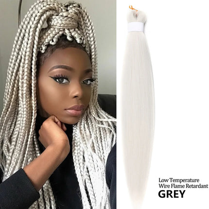 Jumbo Braids Pre Streched Hair Extension Soft Yaki Synthetic Crochet Braiding Box Braids Hair Kanekalon Red Pink For Kids Girls