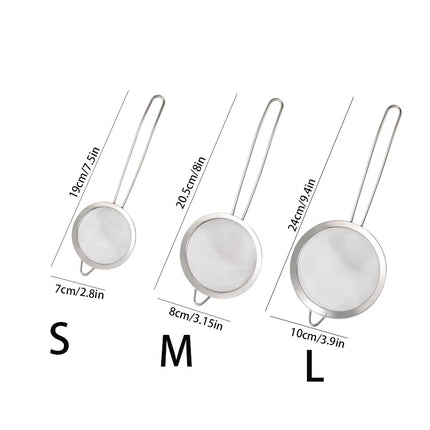 Set of 4 Multi-purpose Mesh Filter with Handle - Perfect for Tea, Juice, Flour, Soy Milk, Etc. - Kitchen Gadgets, Easy To Filter