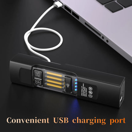 Triple Light Source EDC Flashlight Red Beam Night Vision 680 Lumens Max Stepless Dimming Magnetic Base USB Charging