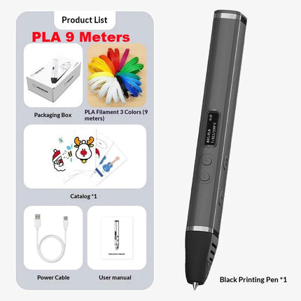 3D Printing Pen For Doodling Making Holiday Presents With Oled Display temperature Control And Fast Extrusion With PLA Filament