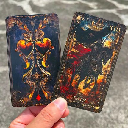 78Pcs Magic Arcana Tarot Deck, 13x8cm, Traditional Play, Unlock Inner Fire, Includes Paper Instructions, Card Game Set