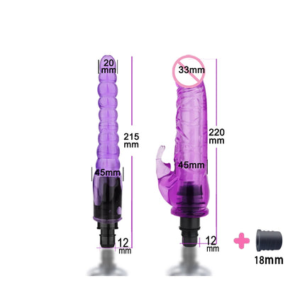 Vibrators False penis for FemaleMassage Gun Head Crystal Adult Massage gun accesorie silicone heads for Fascia gun percussion