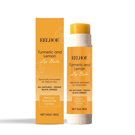 Turmeric Lemon Lip Balm Long Lasting Moisturizing Soothing Lip Skin Pre Makeup Base Vaseline Non-sticky Hydrating Lip Skin Care