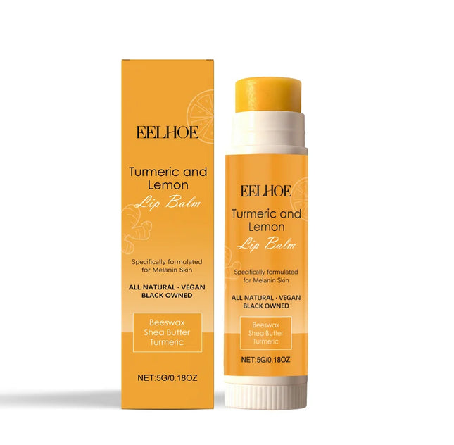Turmeric Lemon Lip Balm Long Lasting Moisturizing Soothing Lip Skin Pre Makeup Base Vaseline Non-sticky Hydrating Lip Skin Care