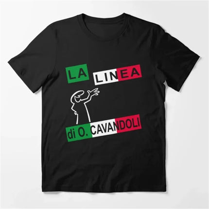 La Linea The Line Osvaldo Cavandoli TV T Shirt men Happy Fashion Women's tshirts Streetwear Tee Round Neck Casual Tops Camisetas