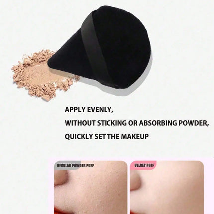 20/10/3/1pc Triangular Velvet Makeup Powder Puff, Facial Powder Puff, Reusable Makeup Powder Puff, And Eye Makeup Powder Puff