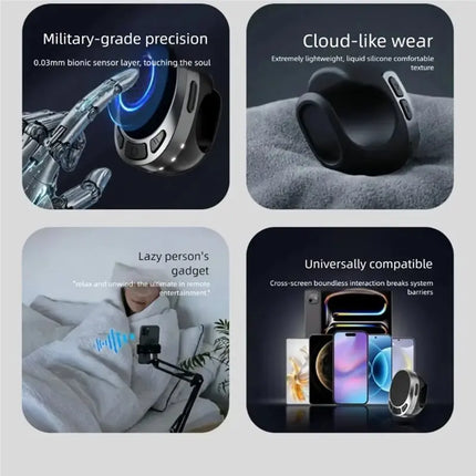 AA60-Touch And Button Operation Remote Control General Air Mouse Bluetooth Remote Selfies Scrolling Through Videos Ring Band