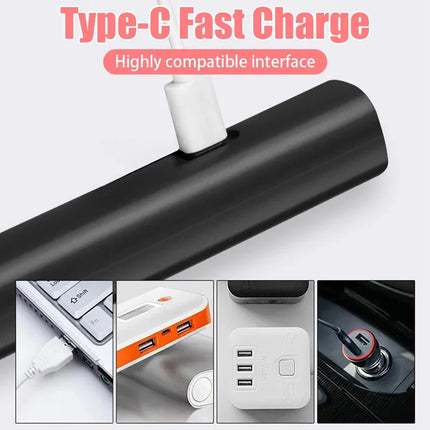 365nm UV LED Flashlight USB Rechargeable Lantern Mini Portable Nail Lamp Money Detector Lamp Urine Stains Detector Light