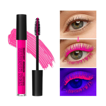Color Mascara Thick Curl Waterproof Natural Eyelash Long Lasting Blue White Green Pink Luminousk Eye Makeup Korean Cosmetics