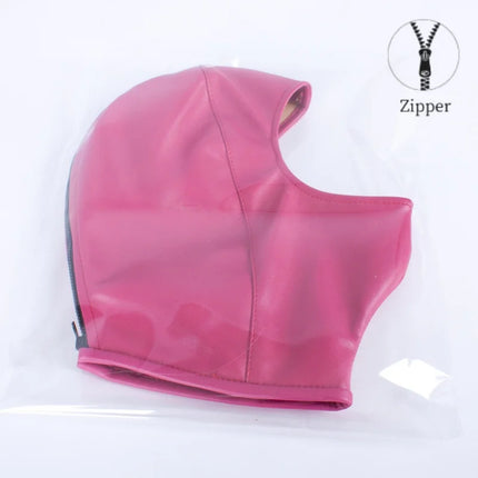 Elegant Unisex Bondage Zipper Hood Sex Toy Kits with Daring Full Face Coverage Mask for Couple Fantasy Cosplay Adult Costume