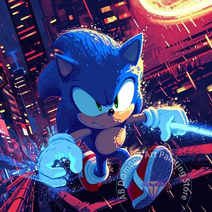 Sonic 5D Diamond Painting Kit DIY Embroidery / Kit Peinture Diamant Sonic 5D