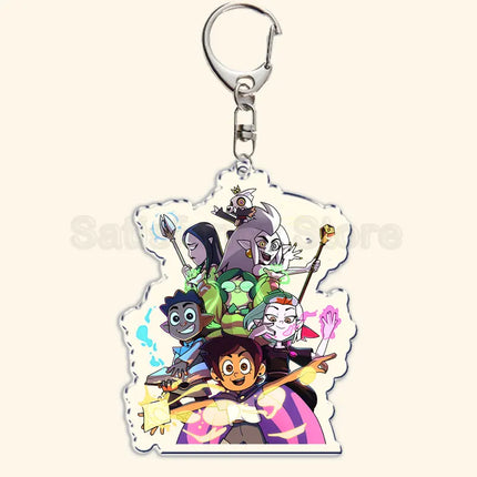 The Owl House Keychain Luz Noceda King Eda Hooty Acrylic Key Chain Pendant Key Ring Keychains for Bag Pendant Aaccessories Gift